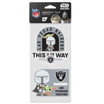 Las Vegas Raiders / Star Wars Mandalorian Perfect Cut Decal Set of two 4"x4"