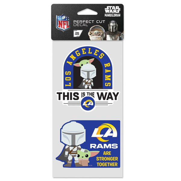 Los Angeles Rams / Star Wars Mandalorian Perfect Cut Decal Set of two 4"x4"