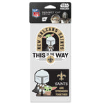 New Orleans Saints / Star Wars Mandalorian Perfect Cut Decal Set of two 4"x4"
