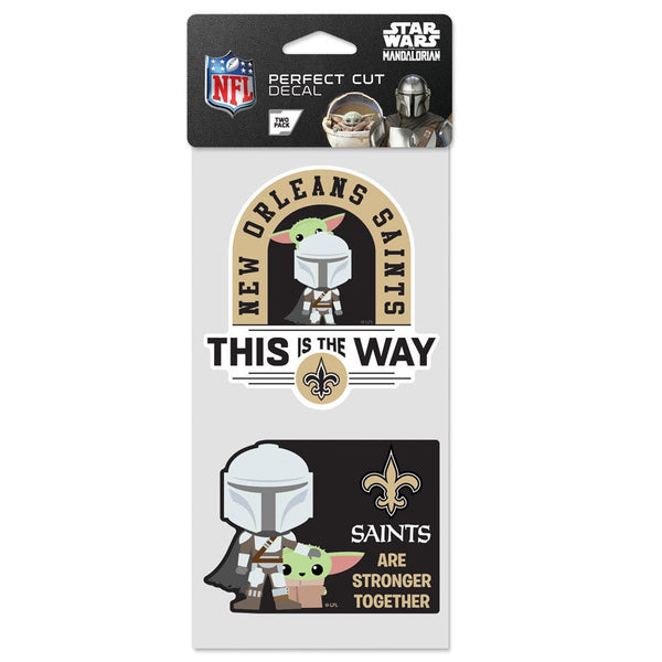 New Orleans Saints / Star Wars Mandalorian Perfect Cut Decal Set of two 4"x4"