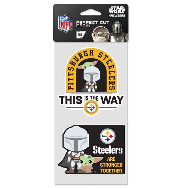 Pittsburgh Steelers / Star Wars Mandalorian Perfect Cut Decal Set of two 4"x4"