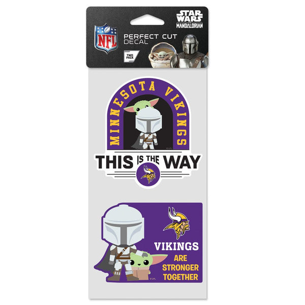 Minnesota Vikings / Star Wars Mandalorian Perfect Cut Decal Set of two 4"x4"