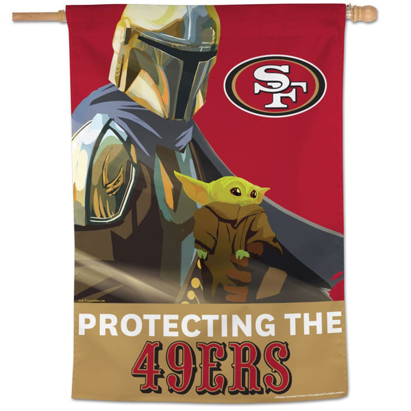 San Francisco 49ers / Star Wars Mandalorian Vertical Flag 28" x 40"