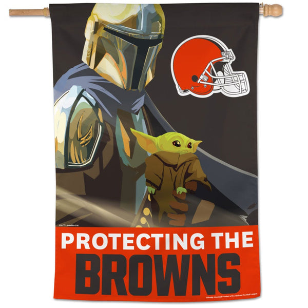 Cleveland Browns / Star Wars MANDALORIAN Vertical Flag 28" x 40"