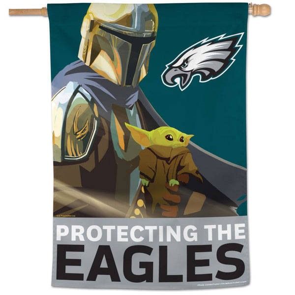 Philadelphia Eagles / Star Wars Mandalorian Vertical Flag 28" x 40"