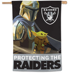 Las Vegas Raiders / Star Wars Mandalorian Vertical Flag 28" x 40"