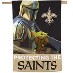 New Orleans Saints / Star Wars Mandalorian Vertical Flag 28" x 40"