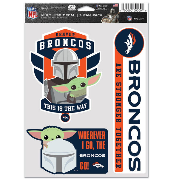 Denver Broncos / Star Wars Mandalorian Multi Use 3 Fan Pack