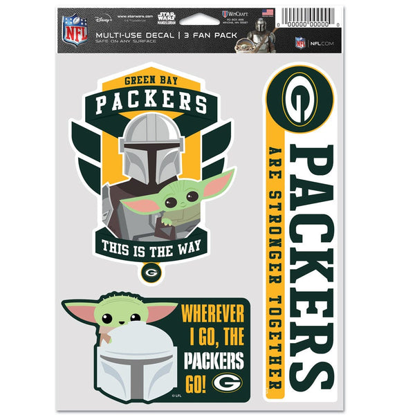 Green Bay Packers / Star Wars Mandalorian Multi Use 3 Fan Pack