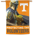 Wholesale-Tennessee Volunteers / Star Wars Mandalorian Vertical Flag 28" x 40"