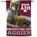 Texas A&M Aggies / Star Wars Mandalorian Vertical Flag 28" x 40"