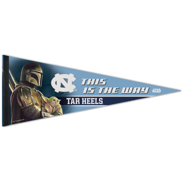 North Carolina Tar Heels / Star Wars Mandalorian Premium Pennant 12" x 30"