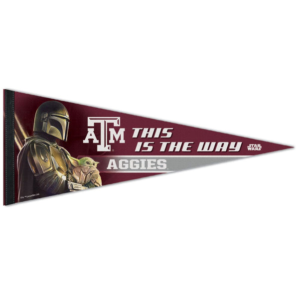 Texas A&M Aggies / Star Wars Mandalorian Premium Pennant 12" x 30"