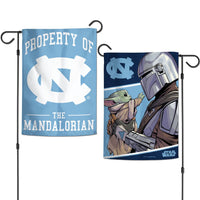 North Carolina Tar Heels / Star Wars Mandalorian Garden Flags 2 sided 12.5" x 18"