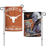Texas Longhorns / Star Wars Mandalorian Garden Flags 2 sided 12.5" x 18"