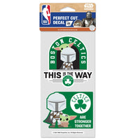 Boston Celtics / Star Wars Mandalorian Perfect Cut Decal Set of two 4"x4"