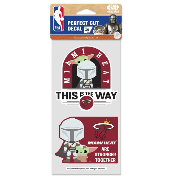 Miami Heat / Star Wars mandalorian Perfect Cut Decal Set of two 4"x4"