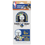 Golden State Warriors / Star Wars Mandalorian Perfect Cut Decal Set of two 4"x4"