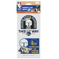 Golden State Warriors / Star Wars Mandalorian Perfect Cut Decal Set of two 4"x4"