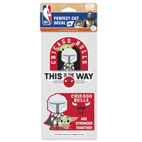 Chicago Bulls / Star Wars Mandalorian Perfect Cut Decal Set of two 4"x4"