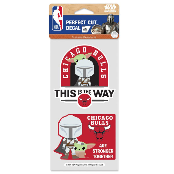 Chicago Bulls / Star Wars Mandalorian Perfect Cut Decal Set of two 4"x4"