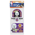 Los Angeles Lakers / Star Wars mandalorian Perfect Cut Decal Set of two 4"x4"