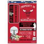 Chicago Bulls / Star Wars mandalorian Multi-Use Decal 11" x 17"