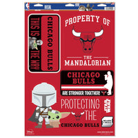 Chicago Bulls / Star Wars mandalorian Multi-Use Decal 11" x 17"