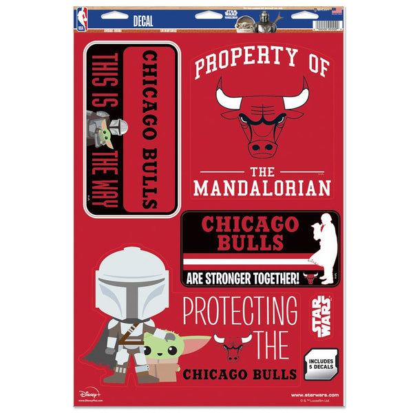 Chicago Bulls / Star Wars mandalorian Multi-Use Decal 11" x 17"