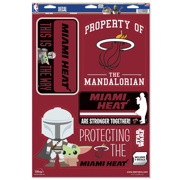 Miami Heat / Star Wars mandalorian Multi-Use Decal 11" x 17"