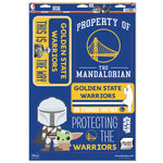 Golden State Warriors / Star Wars Mandalorian Multi-Use Decal 11" x 17"