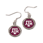 Texas A&M Aggies Earrings Jewelry Carded Round