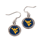 West Virginia Mountaineers Earrings Jewelry Carded Round
