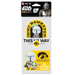 Iowa Hawkeyes / Star Wars MANDALORIAN Perfect Cut Decal Set of two 4"x4"