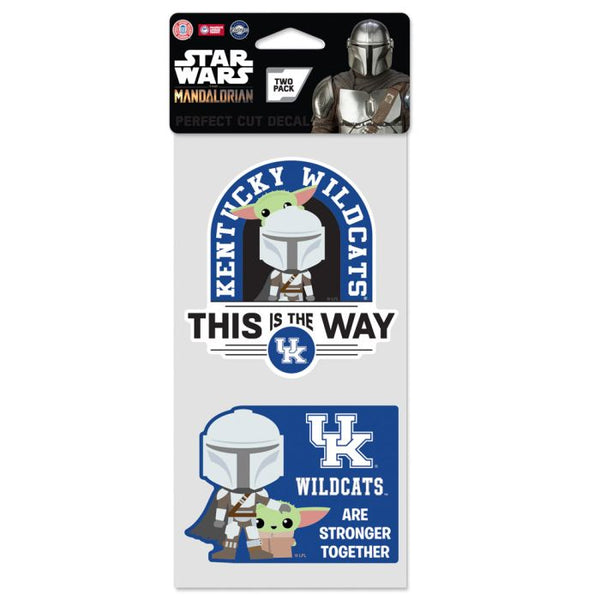 Wholesale-Kentucky Wildcats / Star Wars MANDALORIAN Perfect Cut Decal Set of two 4"x4"