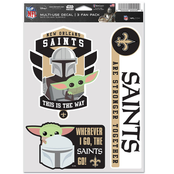 New Orleans Saints / Star Wars Mandalorian Multi Use 3 Fan Pack
