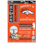 Denver Broncos / Star Wars Mandalorian Multi-Use Decal 11" x 17"
