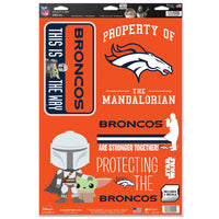 Denver Broncos / Star Wars Mandalorian Multi-Use Decal 11" x 17"