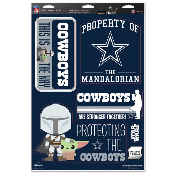 Dallas Cowboys / Star Wars Mandalorian Multi-Use Decal 11" x 17"