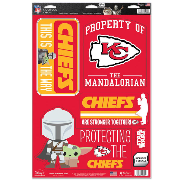 Kansas City Chiefs / Star Wars Mandalorian Multi-Use Decal 11" x 17"