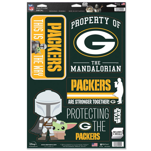 Green Bay Packers / Star Wars Mandalorian Multi-Use Decal 11" x 17"