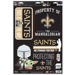 New Orleans Saints / Star Wars Mandalorian Multi-Use Decal 11" x 17"