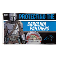 Carolina Panthers / Star Wars Mandalorian Flag - Deluxe 3' X 5'