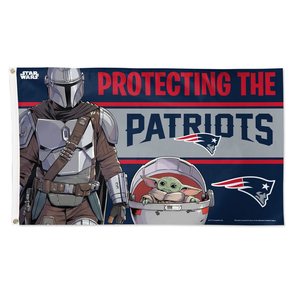 New England Patriots / Star Wars Mandalorian Flag - Deluxe 3' X 5'