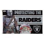 Las Vegas Raiders / Star Wars Mandalorian Flag - Deluxe 3' X 5'