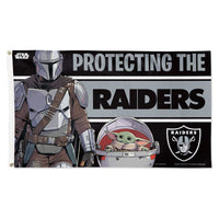 Las Vegas Raiders / Star Wars Mandalorian Flag - Deluxe 3' X 5'
