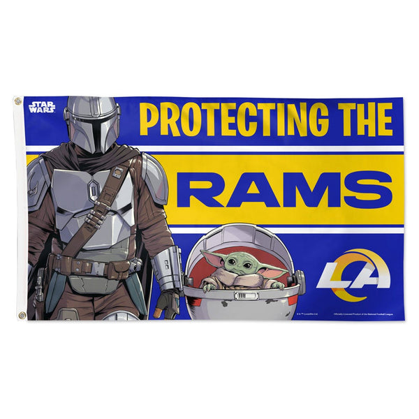 Los Angeles Rams / Star Wars Mandalorian Flag - Deluxe 3' X 5'
