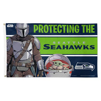 Seattle Seahawks / Star Wars Mandalorian Flag - Deluxe 3' X 5'