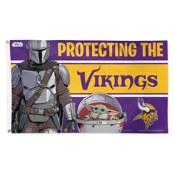 Minnesota Vikings / Star Wars Mandalorian Flag - Deluxe 3' X 5'