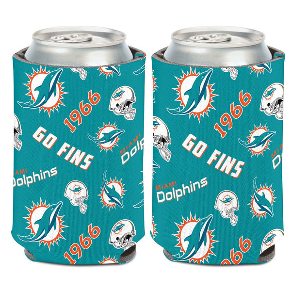 Miami Dolphins Scatterprint Can Cooler 12 oz.